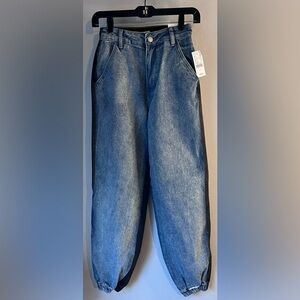 PAC SUN Size XXS Waist 23 90’s Joggers Blue/Black denim NWT